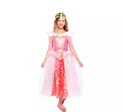 Déguisement princesse rose conte de fées fille