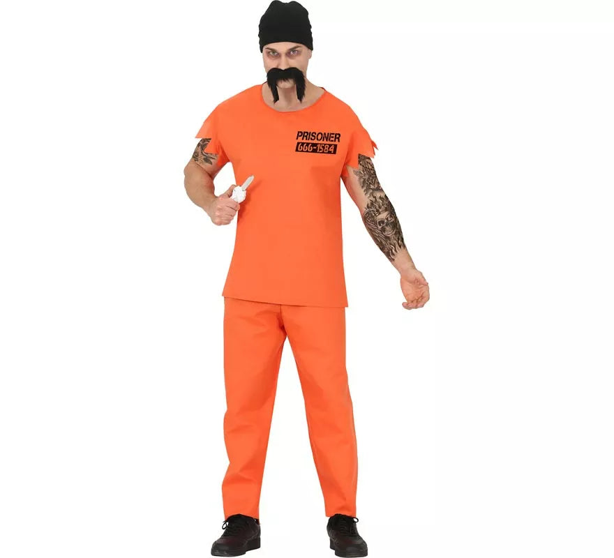 Translation missing: fr.Disfraz de Prisionero con Gorro para hombre