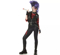 Costume punk rayé pour femme