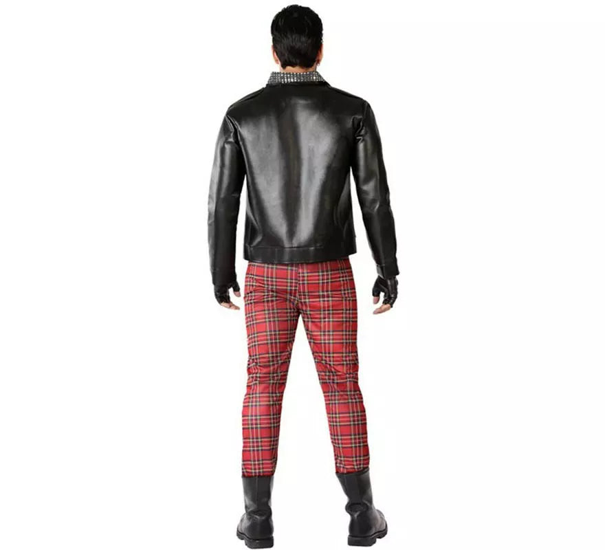 Translation missing: fr.Disfraz de Punky Rojo y Negro para hombre