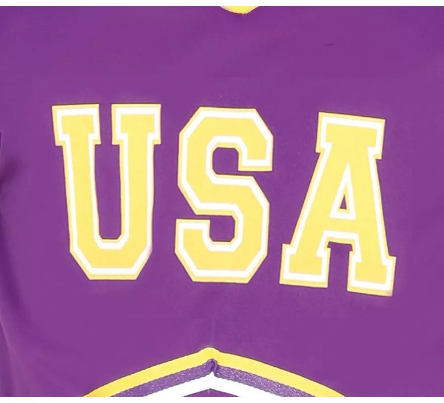 Translation missing: fr.Disfraz de Quarterback USA morado y amarillo para hombre