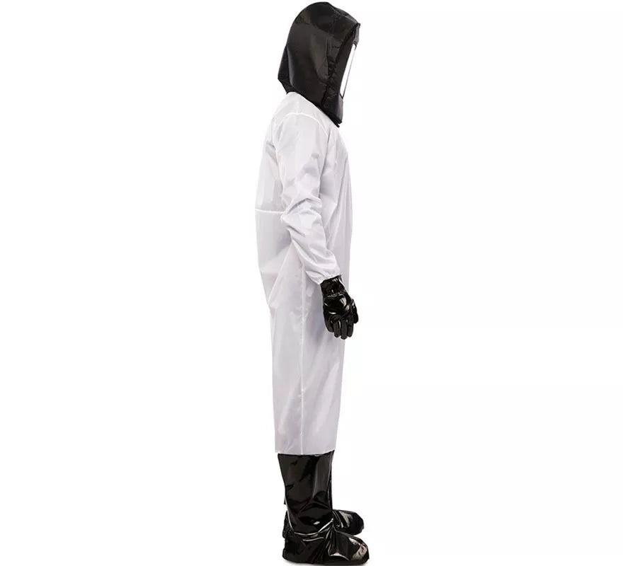 Translation missing: fr.Disfraz de Químico en traje blanco y negro para hombre