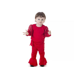 Déguisement Raphaëlle Carrà rouge pour bébé