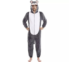 Déguisement souris grise à capuche homme