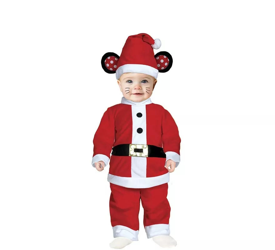 Translation missing: fr.Disfraz de Ratoncito Papá Noel con cinturón para bebé