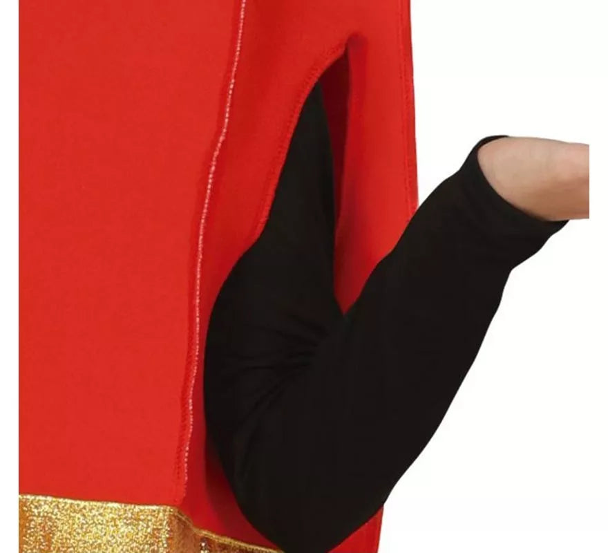 Translation missing: fr.Disfraz de Regalo rojo con cinta dorado para niños
