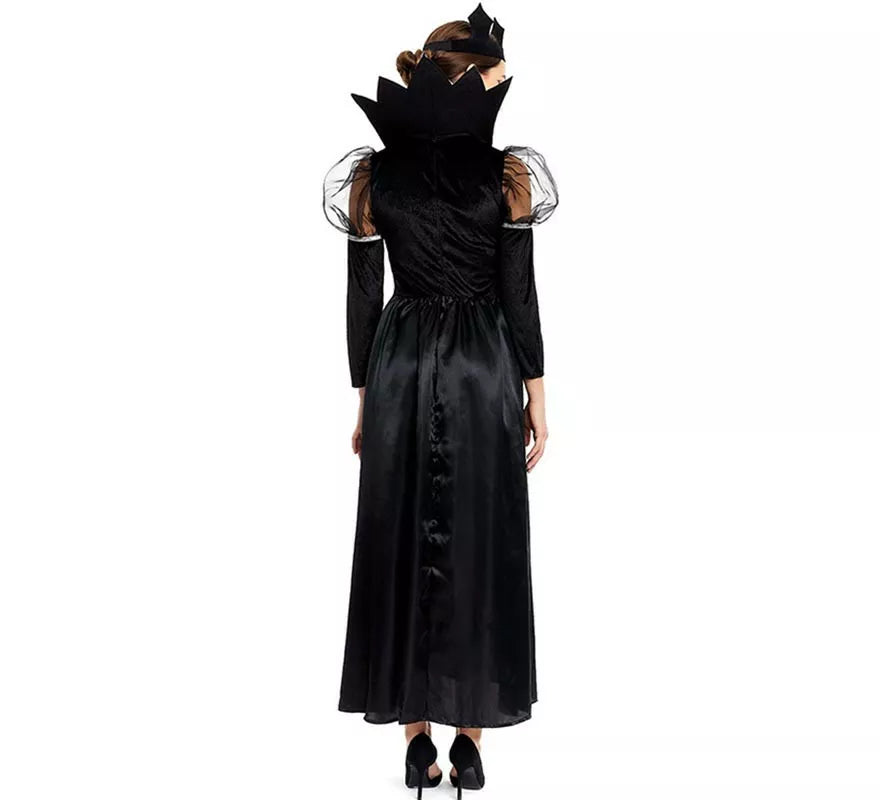 Translation missing: fr.Disfraz de Reina Calavera oscura con corona para mujer