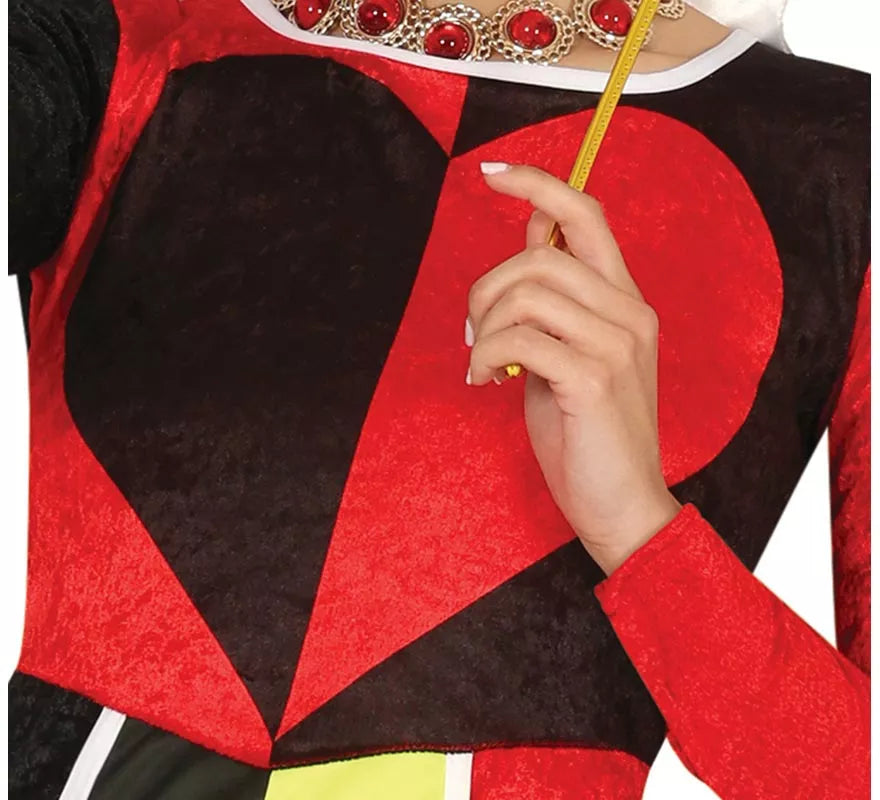 Disfraz de Reina de Corazones rojo para mujer