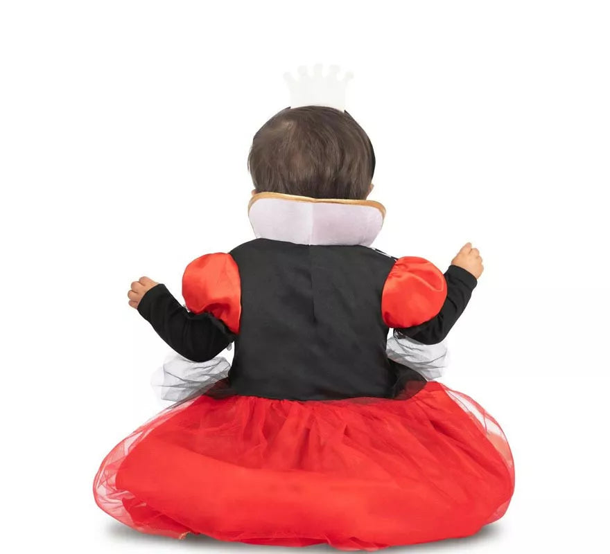 Translation missing: fr.Disfraz de Reina de Corazones rojos con diadema para bebé y niña