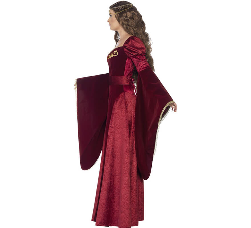 Translation missing: fr.Disfraz de Reina Medieval Burdeos para mujer