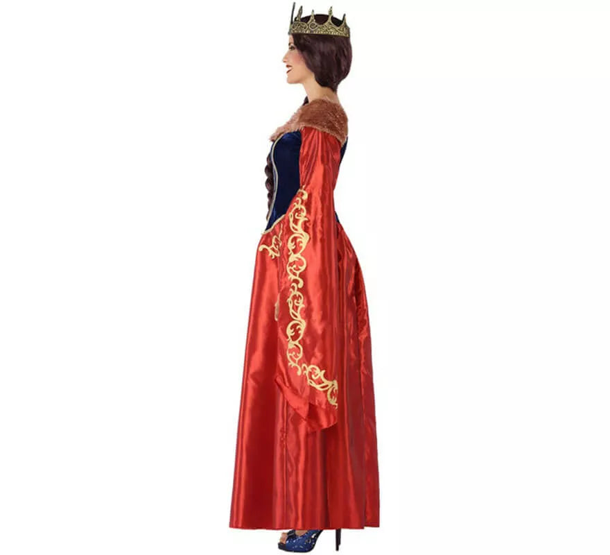 Translation missing: fr.Disfraz de Reina Medieval Roja para mujer