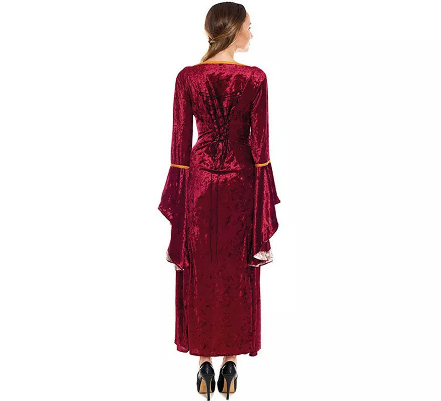 Translation missing: fr.Disfraz de Reina Medieval Vinotinto para mujer