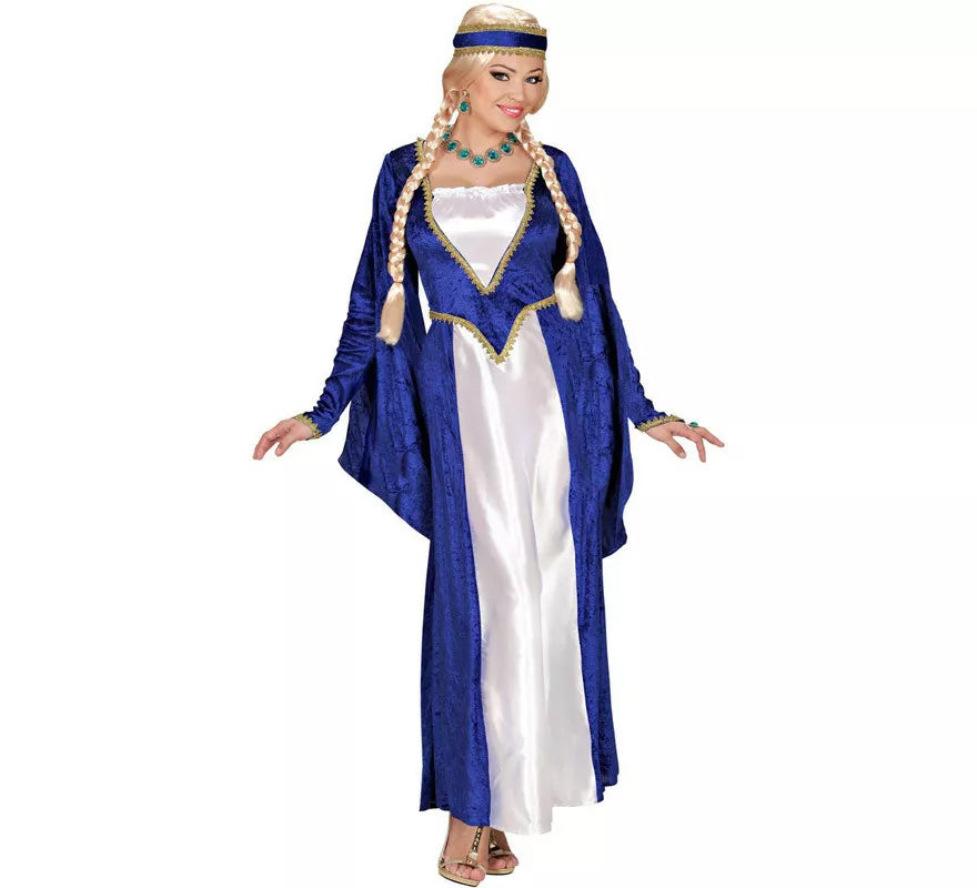 Translation missing: fr.Disfraz de Reina Renacentista Terciopelo Azul para mujer
