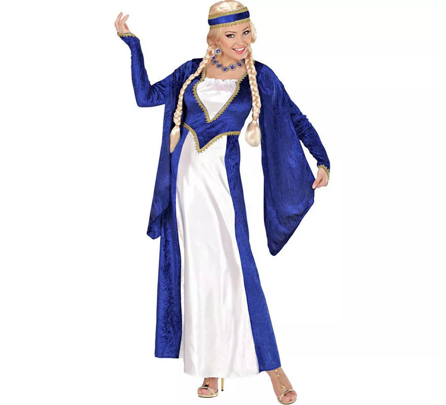 Translation missing: fr.Disfraz de Reina Renacentista Terciopelo Azul para mujer