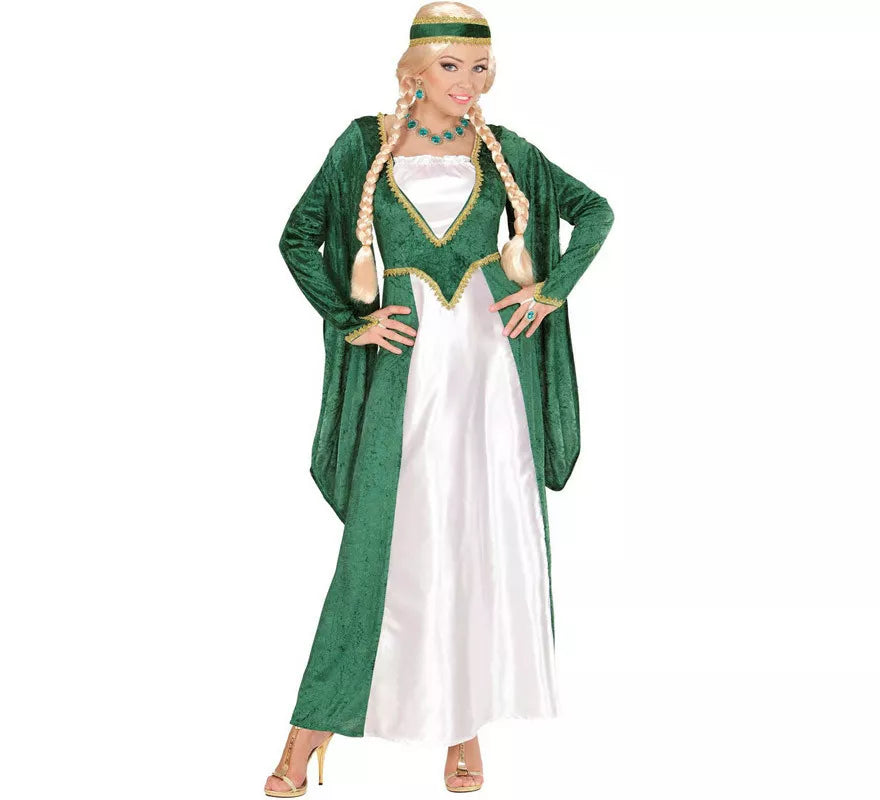 Translation missing: fr.Disfraz de Reina Renacentista Terciopelo Verde para mujer