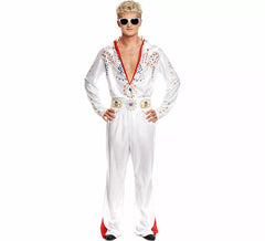 Déguisement King of Rock blanc homme