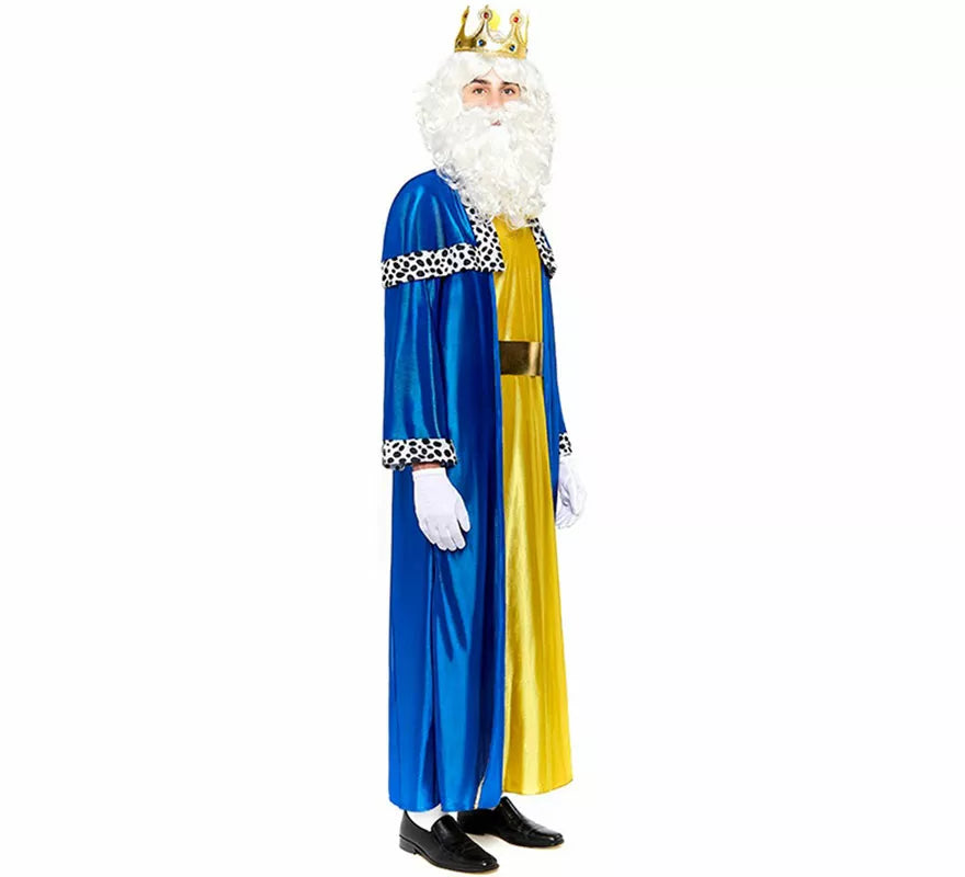 Translation missing: es.Disfraz de Rey Mago azul para hombre