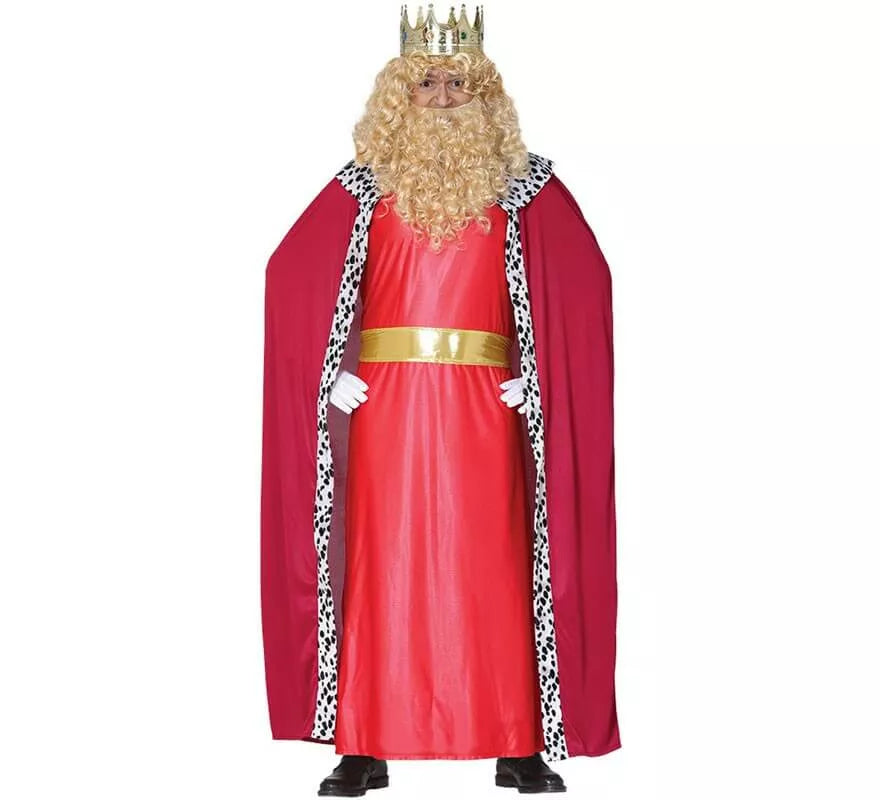Translation missing: fr.Disfraz de Rey Mago Rojo para hombre