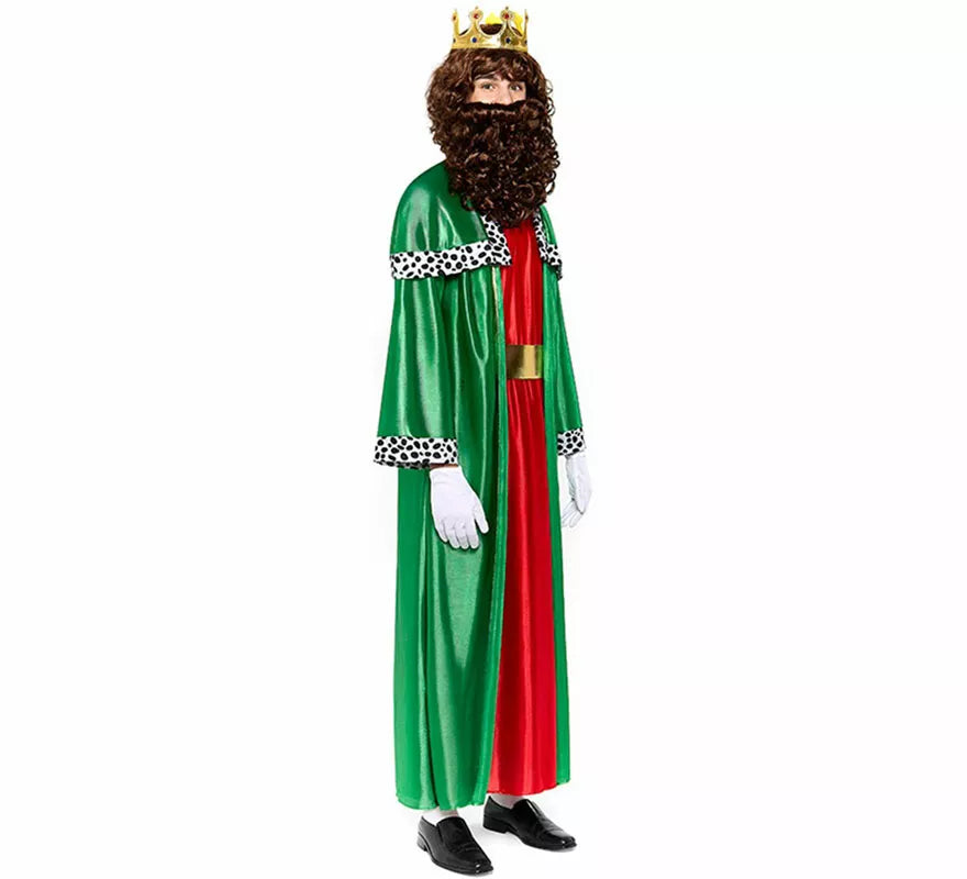 Translation missing: fr.Disfraz de Rey Mago verde para hombre