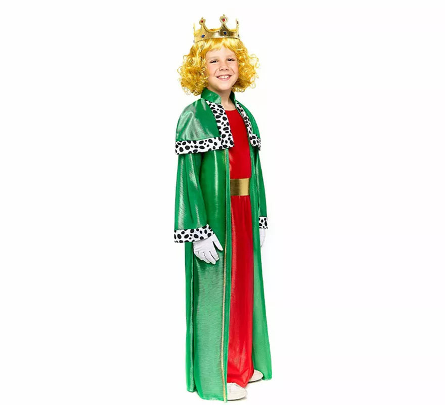 Translation missing: fr.Disfraz de Rey Mago verde para niño