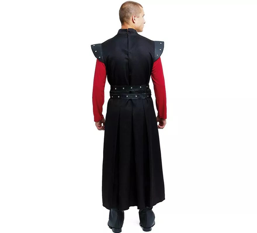 Translation missing: fr.Disfraz de Rey Medieval negro con tachuelas para hombre