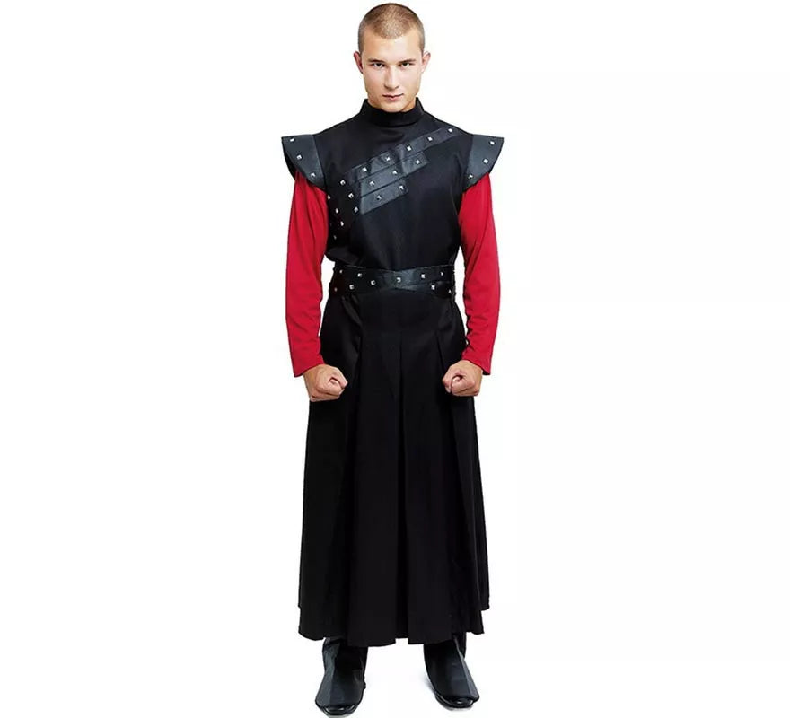 Translation missing: fr.Disfraz de Rey Medieval negro con tachuelas para hombre