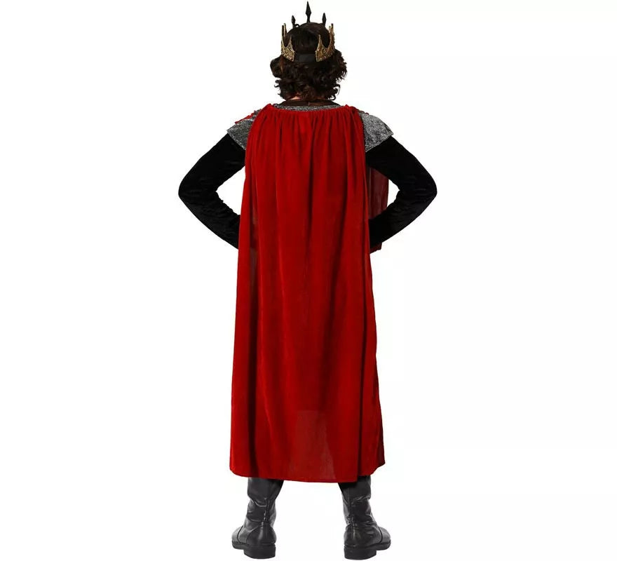 Translation missing: fr.Disfraz de Rey Medieval rojo para hombre