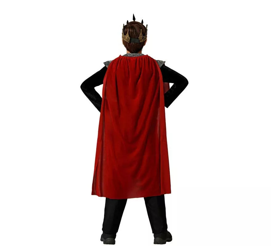 Disfraz de Rey Medieval rojo para niño