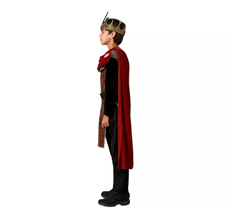 Translation missing: fr.Disfraz de Rey Medieval rojo para niño