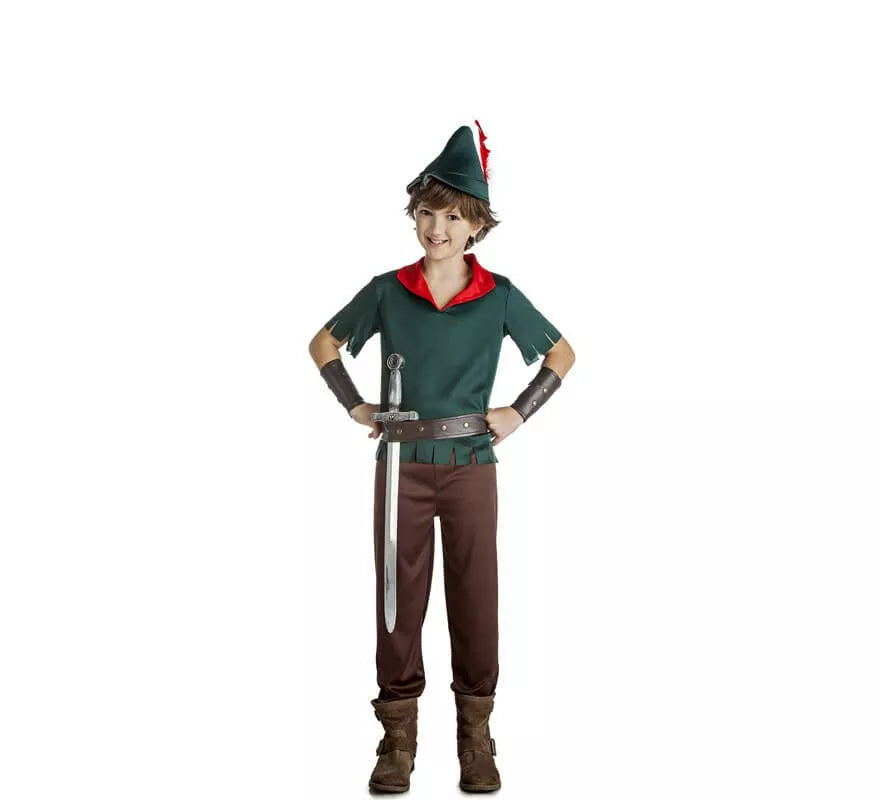 Translation missing: es.Disfraz de Robin Hood verde oscuro para niño