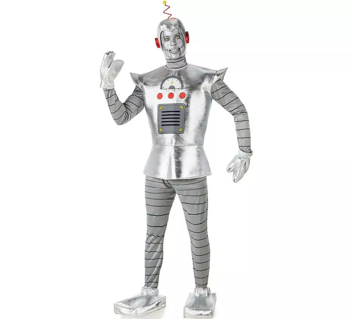 Disfraz de Robot Antiguo plateado para hombre