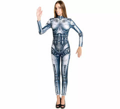 Costume de robot cyborg pour femme