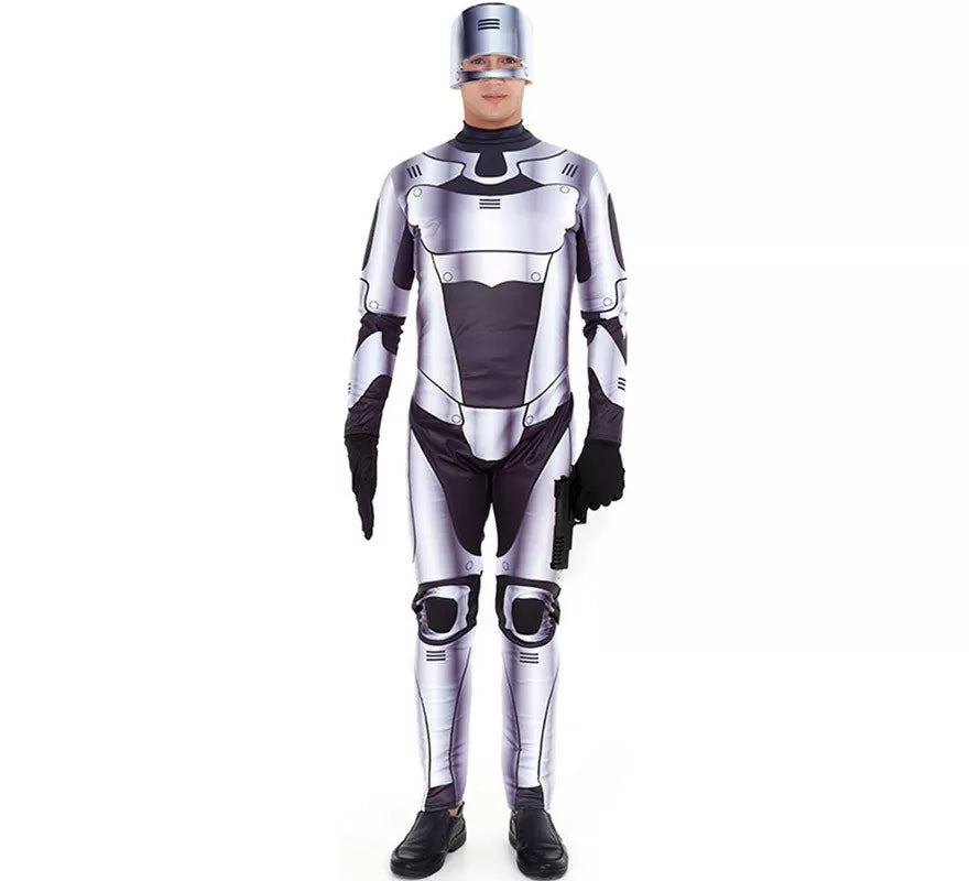 Translation missing: fr.Disfraz de Robot Killer Plateado para hombre