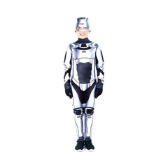 Déguisement robot tueur argenté enfant