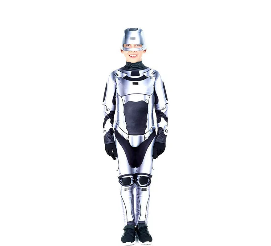 Translation missing: fr.Disfraz de Robot Killer Plateado para niño