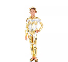 Déguisement Femme Robot Stellaire Doré pour fille