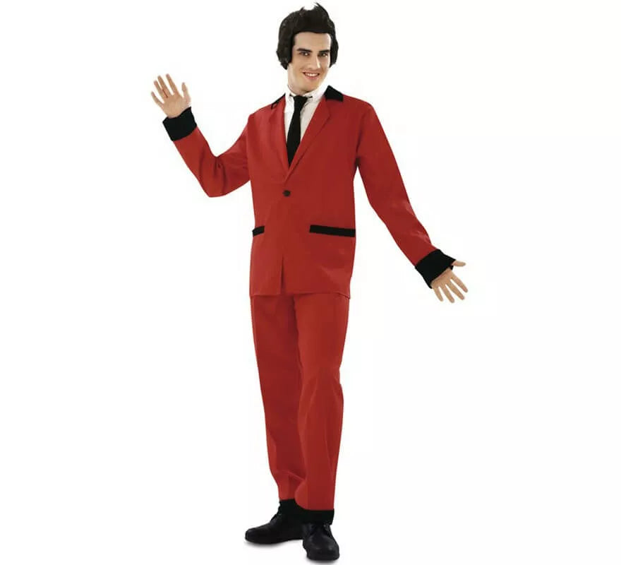 Translation missing: fr.Disfraz de Rockabilly rojo para hombre