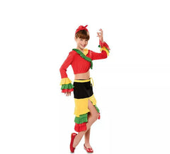 Déguisement de Danseuse de Rumba Rouge pour fille