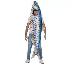 Déguisement de sardine entière avec palmes adulte