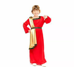 Costume de sénateur romain rouge pour garçon