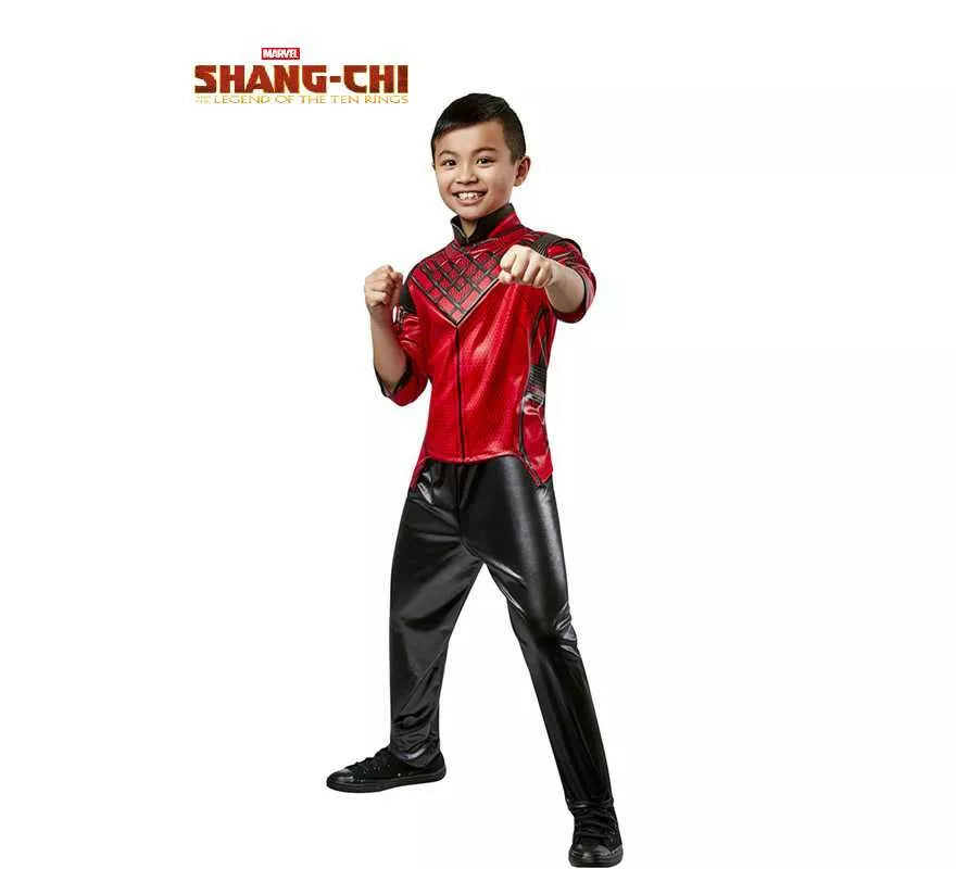 Translation missing: fr.Disfraz de Shang-Chi Deluxe Rojo para niño
