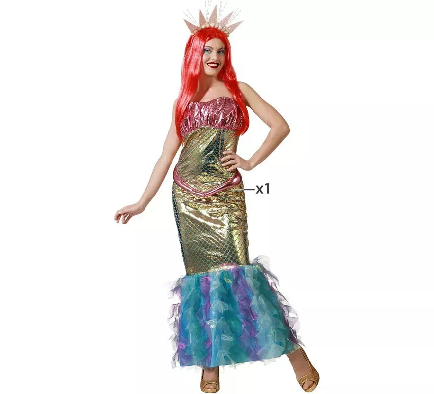 Translation missing: fr.Disfraz de Sirena multicolor para mujer