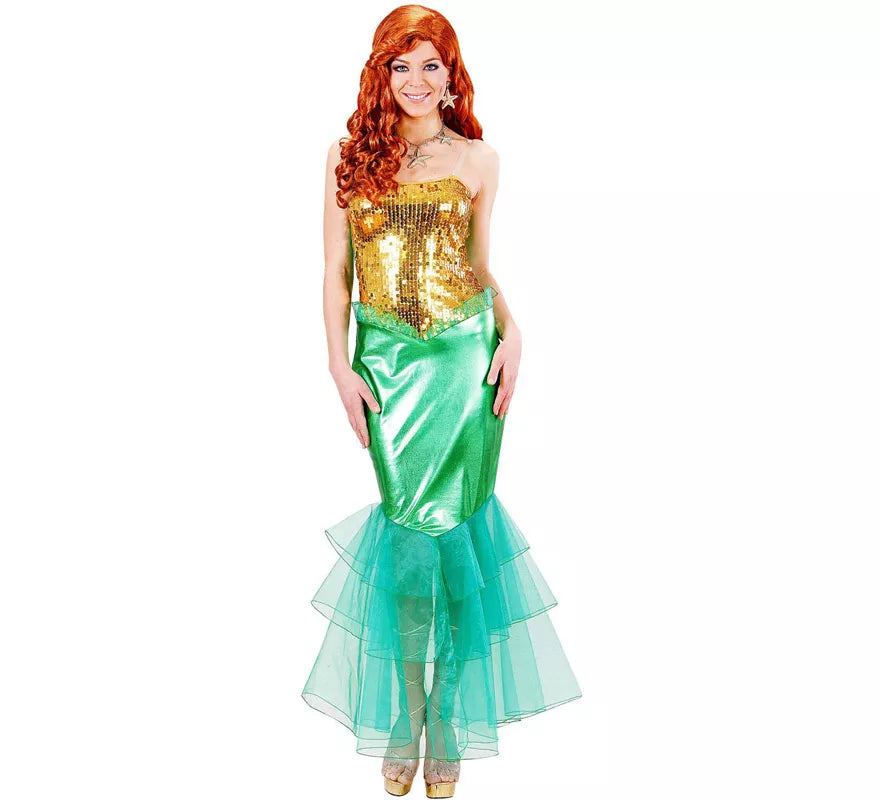 Translation missing: fr.Disfraz de Sirena Verde y Amarillo para mujer