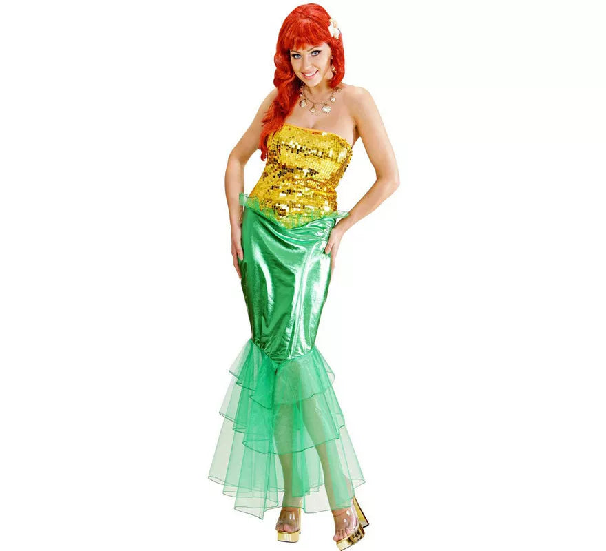 Translation missing: fr.Disfraz de Sirena Verde y Amarillo para mujer