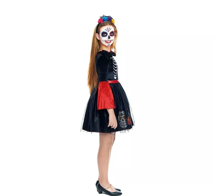 Translation missing: fr.Disfraz de Skull Princess Catrina para niña