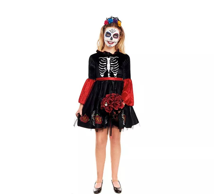 Translation missing: fr.Disfraz de Skull Princess Catrina para niña