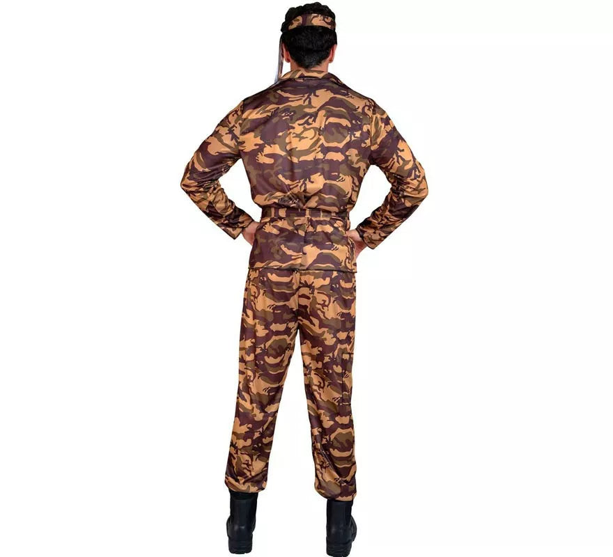 Translation missing: fr.Disfraz de Soldado Camuflado marrón para hombre