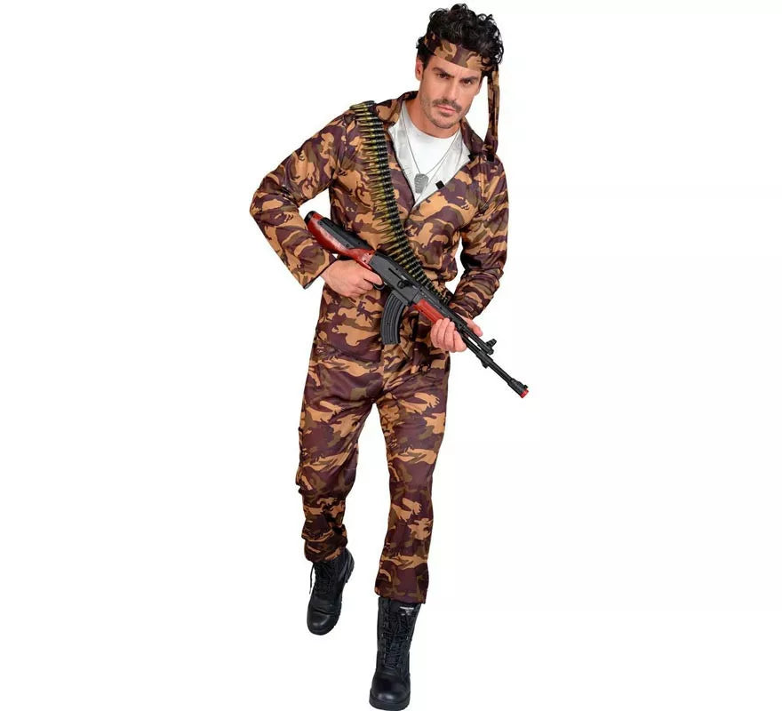 Translation missing: fr.Disfraz de Soldado Camuflado marrón para hombre