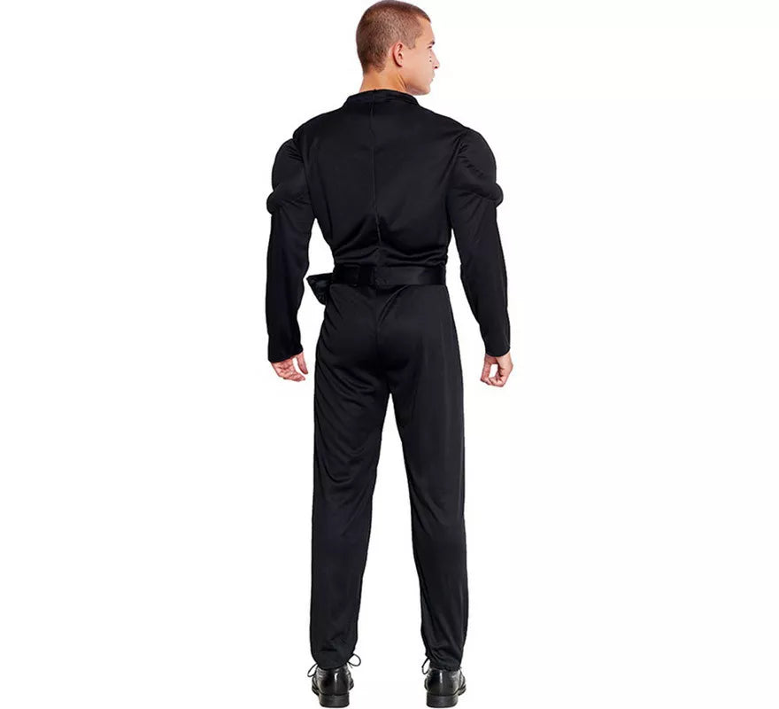 Disfraz de Soldado SWAT Musculoso negro para hombre