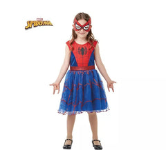 Déguisement Spider Girl Spiderman en robe avec masque pour fille